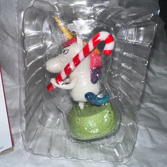 2024 Hallmark Keepsake Shoebox MEH UNICORN Funny Christmas Tree Ornament - Picture 3 of 3